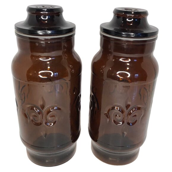 Borden Glass Kitchen Set Of 2 Vintage Borden Cremora Amber Glass